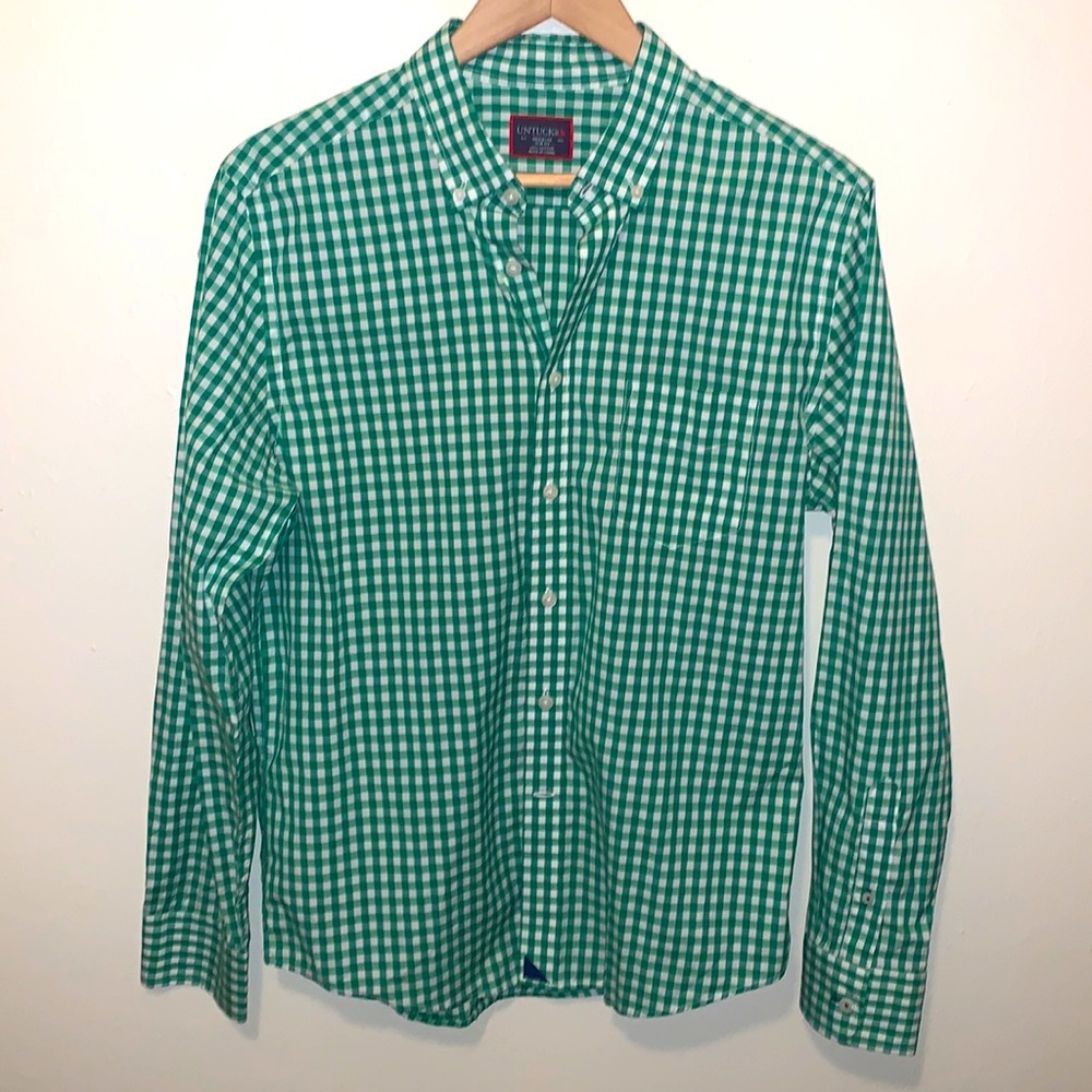 Untuckit Green Gingham Shirt
